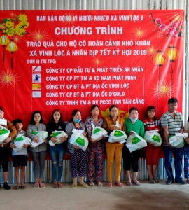 TRAINCO CÙNG CHƯƠNG TRÌNH TRAO QUÀ CHO HỘ CÓ HOÀN CẢNH KHÓ KHĂN XÃ VĨNH LỘC A NHÂN DỊP TẾT 2019