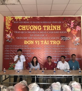 TRAINCO CÙNG CHƯƠNG TRÌNH TRAO QUÀ CHO HỘ CÓ HOÀN CẢNH KHÓ KHĂN XÃ VĨNH LỘC A DỊP TẾT CANH TÝ 2020