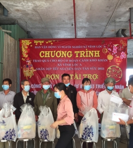 CHƯƠNG TRÌNH TRAO QUÀ TỪ THIỆN XÃ VĨNH LỘC A NHÂN DỊP TẾT 2021